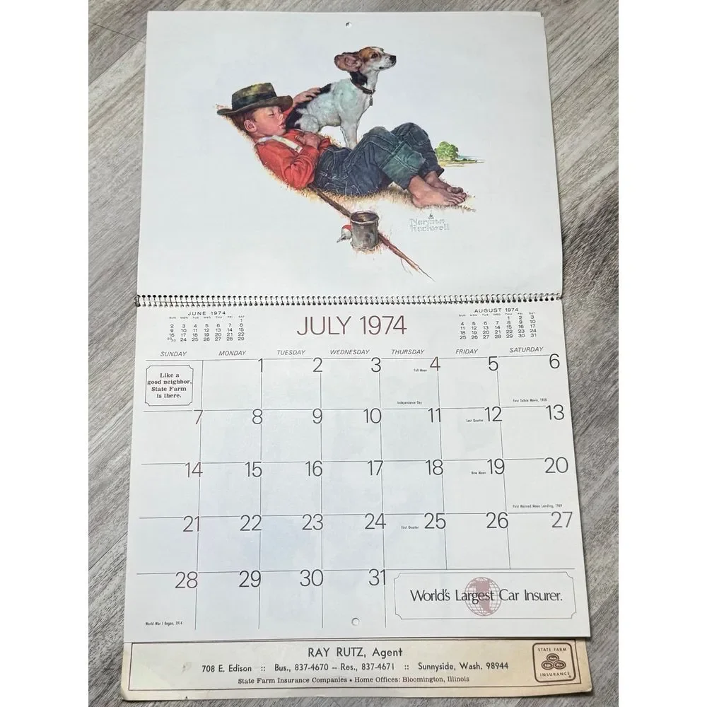 Vintage‎ Norman Rockwell 1974 appointment calendar.